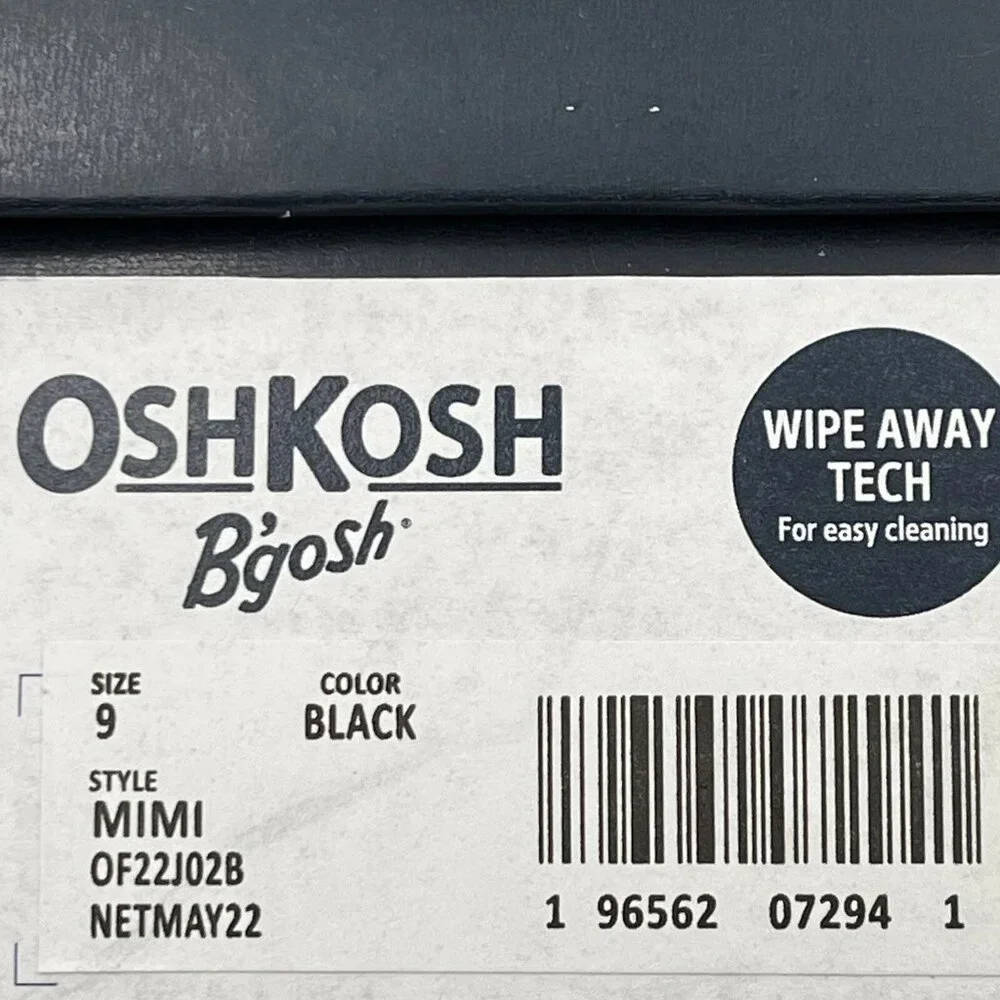 OshKosh BGosh Toddler Girls‎ Ankle Booties Size 8-9 Black Fashion Casual Shoes